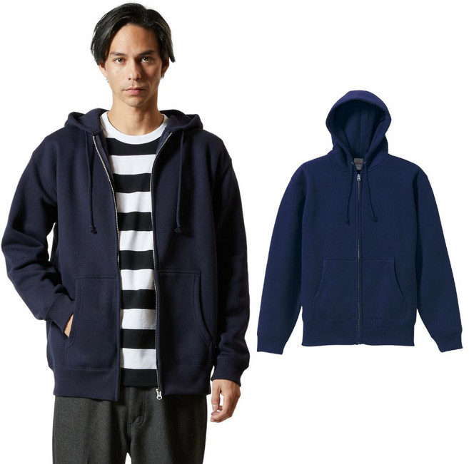 United Athle 日本10.0oz頂級柔棉內刷毛連帽拉鍊外套 5620-01