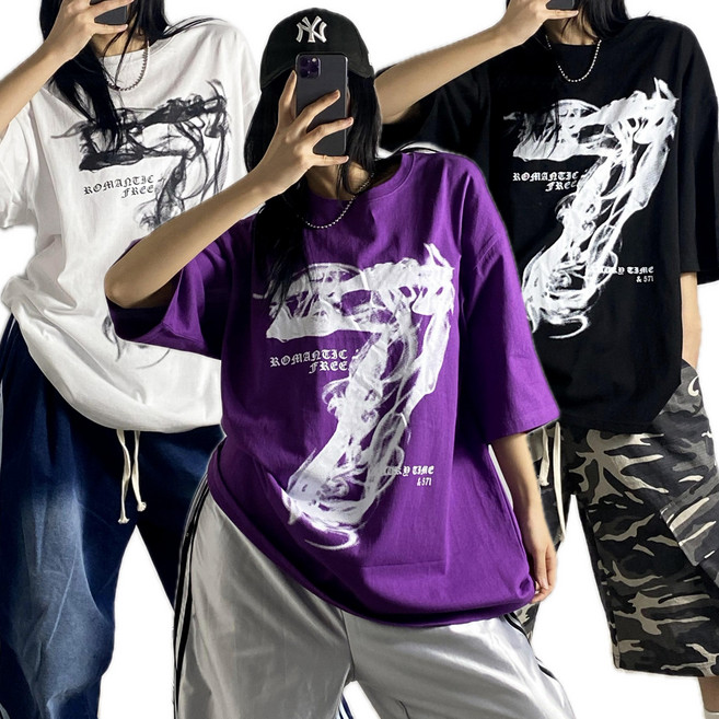 디디댄스 자체제작 스모크 7 힙합 반팔 데일리 댄서 방송댄스 무대의상 줌바웨어 에어로빅복 걸스힙합, 화이트