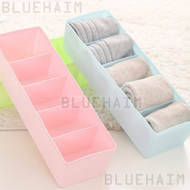 서랍정리칸막이 악세사리정리함 넥타이서랍보관함, 블루