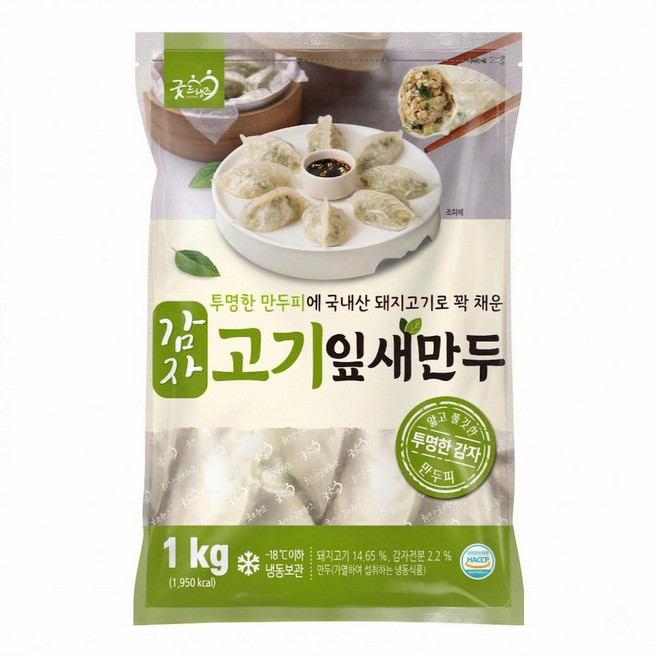 굿프랜즈 감자고기잎새만두 1000g x 10개, 1kg