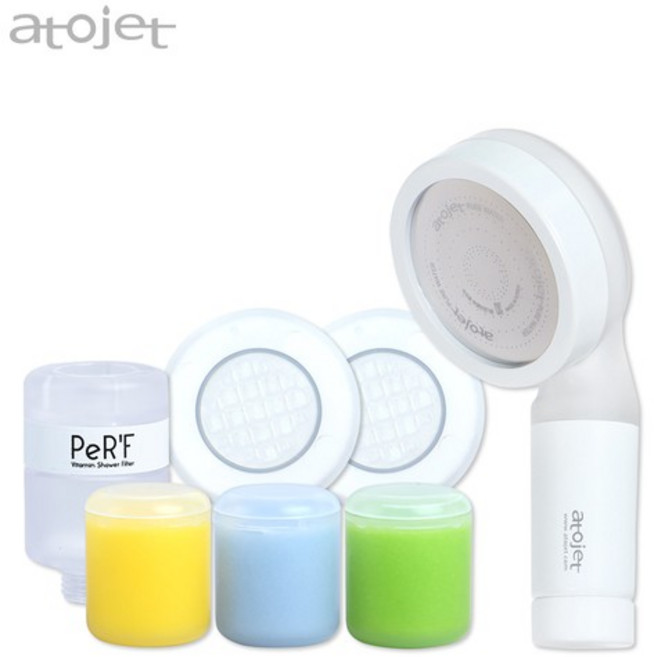 아토젯 여행용샤워기+헤드필터1팩+미니 비타민C 필터1박스 세트, 여행용샤워기+헤드1팩+미니비타1박스 세트, 1개