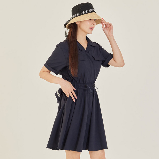 제이투제이 여성골프웨어 모즈 반소매 카라 골프원피스