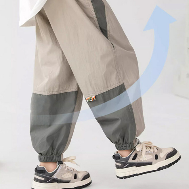 UPPERCUT 아동 여름 긴바지 트레이닝팬츠 냉장고바지 아웃도어 쿨링팬츠 초등학생 냉감팬츠 중학생 조거팬츠