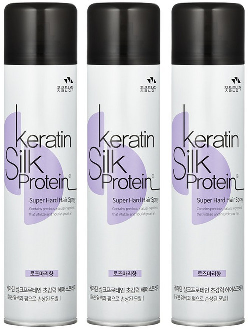꽃을든남자 케라틴 실크프로테인 초강력 헤어스프레이 로즈마리향 300ml x 3개 [기한 : 27년 2월 28일]