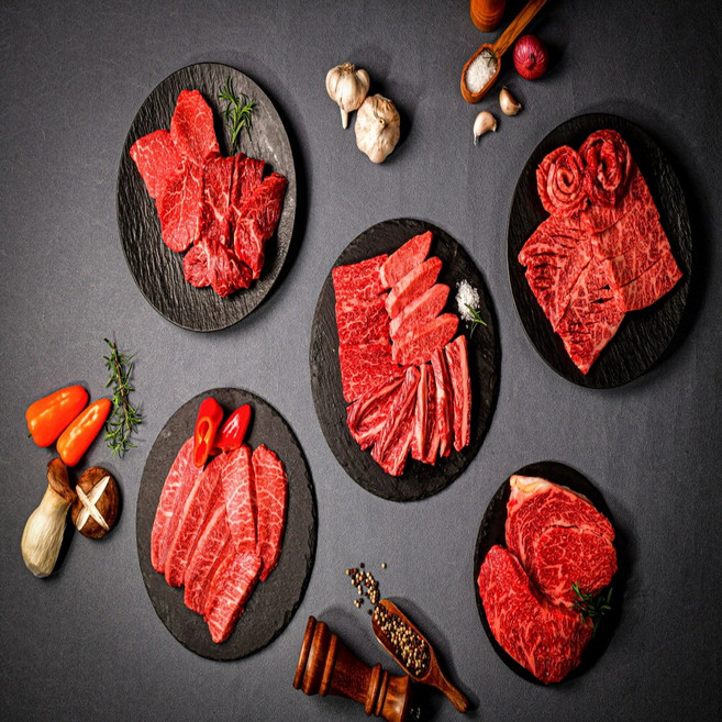 1등급 한우 랜덤 올리브오일 시즈닝 구이용, 1개, 200g