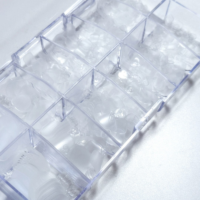 패디팁 인조발톱 가짜발톱 팁 초박형 반투명 500p, 1개, 패디팁500p 낱개형