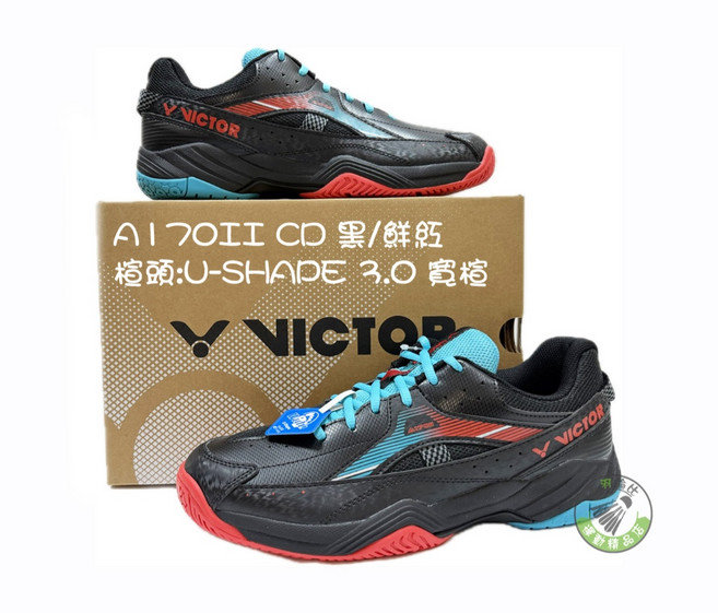 VICTOR 勝利 A170II CD 羽球鞋 黑/鮮紅