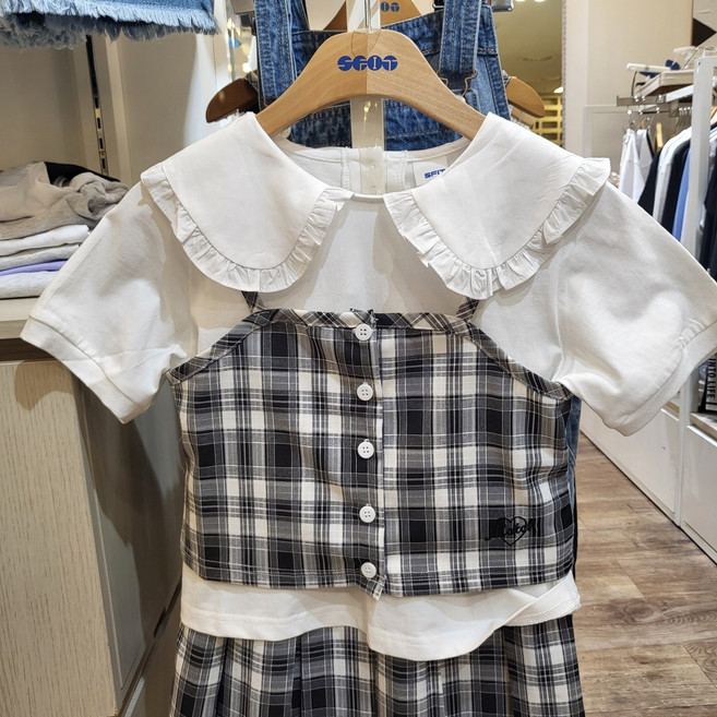 에스핏 티셔츠나 조끼에 레이어드 하기 좋은 조끼 @@@@@ 체크 뷔스티에 VE SJZ304FCVE04_뉴코아 울산점