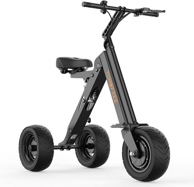 삼륜 전동스쿠터 휴대용 경량 성인 미니 전기바이크, K7Pro/블랙/11인치/약 25-30km, 1개