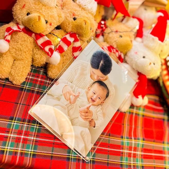 몽이아 4x6 투명 아크릴 자석 냉장고 스탠드 사진액자 인생네컷 포토이즘 초음파, 1개, 자석투명아크릴액자세트(받침대미포함)