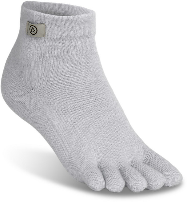 인진지 러너 미니크루 스틸 그레이 쿨맥스 러닝 단목 발가락 양말