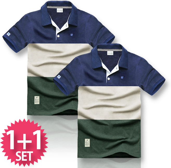 블루포스 스퍼쿨 반팔 카라티 1+1 세트 [2장 묶음] 남자 티셔츠 남성 반팔티 단체티 남녀공용 커플티 여름 골프티 [국내생산]