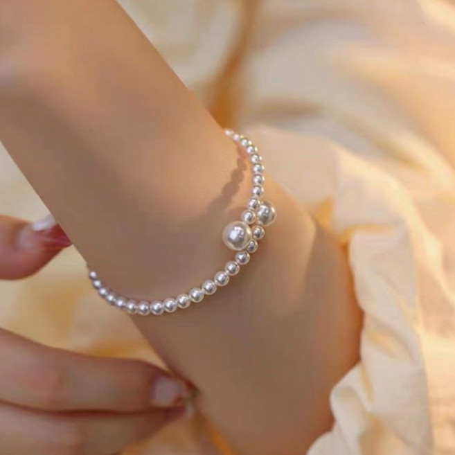 여성 진주 포인트 팔찌 프리사이즈 사이즈조절