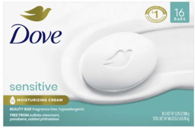 도브 선세티브바 센서티브 스킨바 뷰티바 비누 106g 16개입