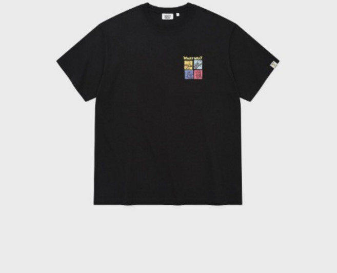 와키윌리 WACKY WILLY 8컷 그래픽 반팔티셔츠 블랙 WA2602ST12BK 538599