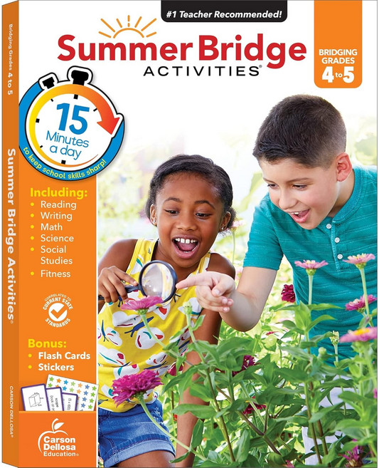 Summer Bridge Activities 4th to 5th Grade Workbooks All Subjects Activity Book with Math Reading, 기본