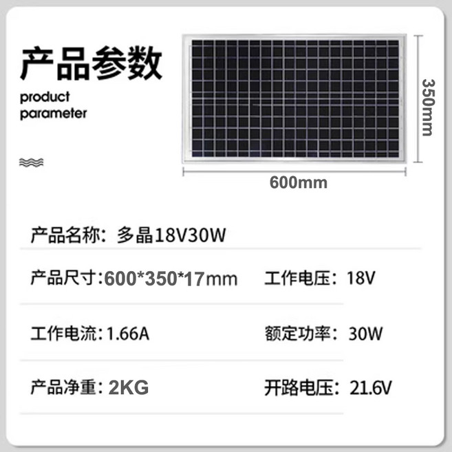A級單晶 18V太陽能板 100W, 1個, 多晶18V30W A級別電池片 高轉化