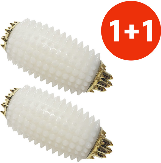 황금 1+1 혈침기 (벌크긴거) 손지압기 마사지볼, 화이트색상, 1세트