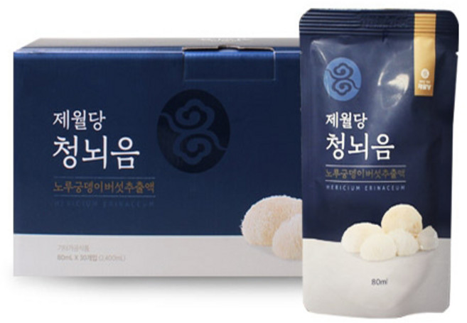 산들건강 청뇌음 노루궁뎅이버섯즙(80ml) 1박스 / 국내산, 30개, 80ml