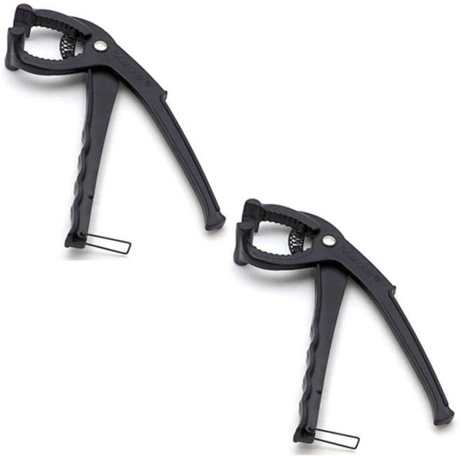 가정용 업소용 캠핑 양은 블랙 강력 팬 알루미늄 스프링 뚝배기 집게 210mm (2개묶음), 2개, 뚝배기집게(블랙)