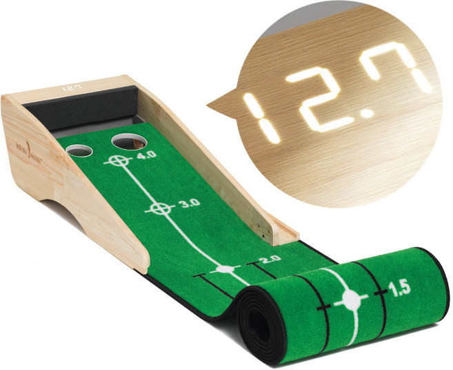 인버디 우즈플러스 디지털 홀컵 원목 퍼팅연습기, 혼합색상, 1개