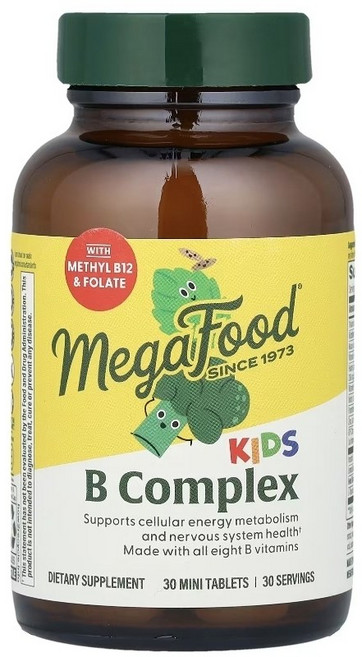 메가 푸드 키즈 비타민 B Complex 30 미니 정, 1개, 30정