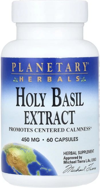 몸관리하세요 겨울입니다 Planetary Herbals 홀리 바질 추출물 450mg 캡슐 60정 특별관리진행, PlanetaryHerbals홀리바질추출물450mg캡슐, 1개 - 쿠팡