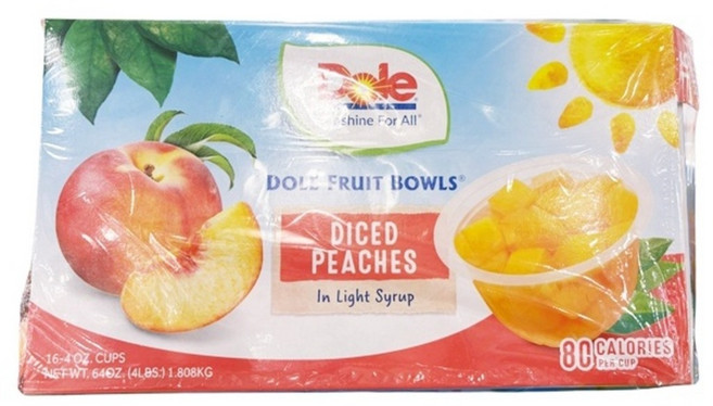 dole 돌 아이스 복숭아 컵 11gx16 코스트코, 16개