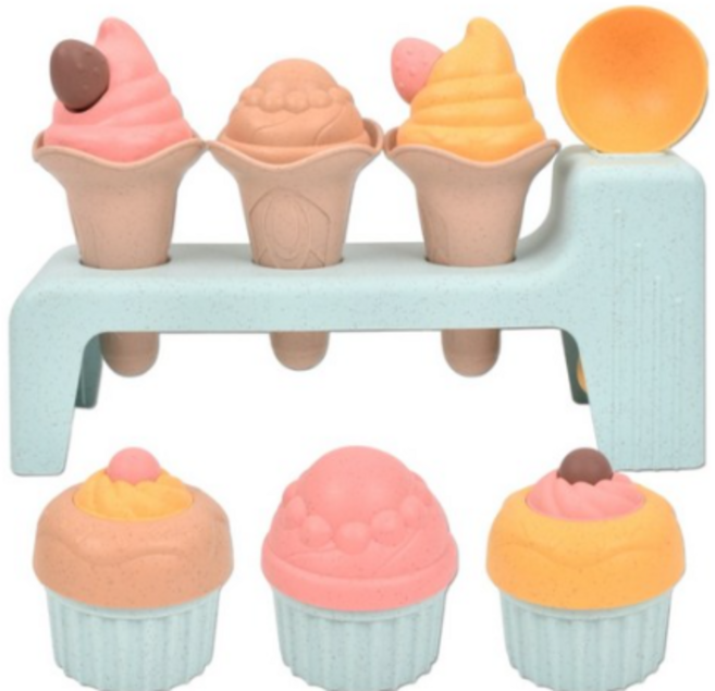 샌디토이 아이스크림 디저트 홀더 모래놀이 세트 450g lxs369, COLOR MIX, 5세트