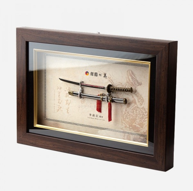 한국의미-이순신 장검 액자 귀빈 바이어선물, 고급포장 - 1개비용