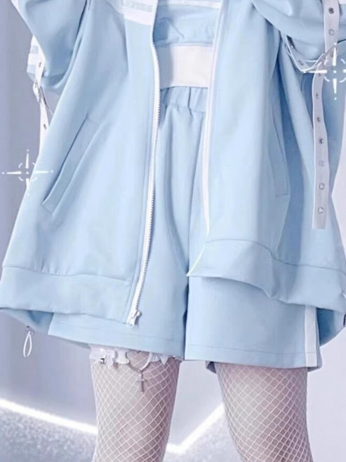 몬트리 멘헤라 지뢰계옷 셋업 바이오닉 엔젤 상의+반바지+레그워머 S