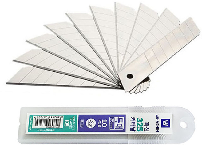 화신 325 고탄소강 특대 커터날 25mm, 10개