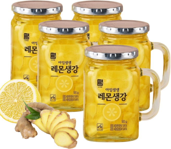 녹차원 아임생생 레몬생강차, 5개