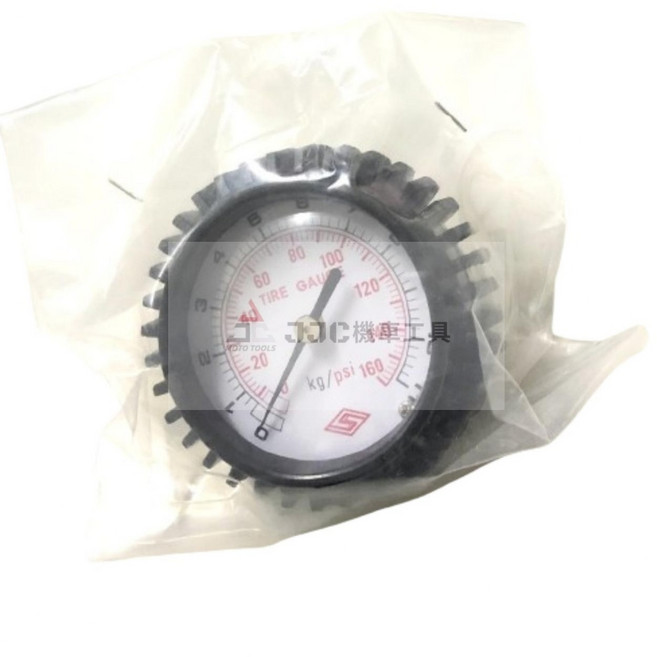 JJC機車工具 直頭氣嘴專用 胎壓錶 - 台灣製造, 1個, 專利可替換錶頭