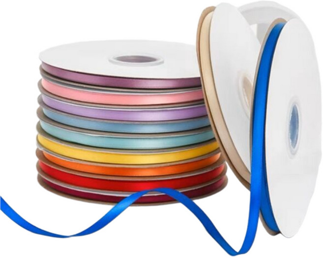 6mm 공단 리본 90M 컬러리본 선물포장 꽃다발 베이킹 DIY, 1개, 314. 티파니 블루