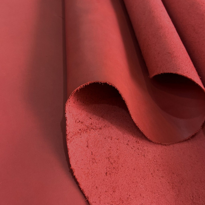 進口牛皮 植鞣革 皮革 DIY材料 C-2030124, 藏紅色