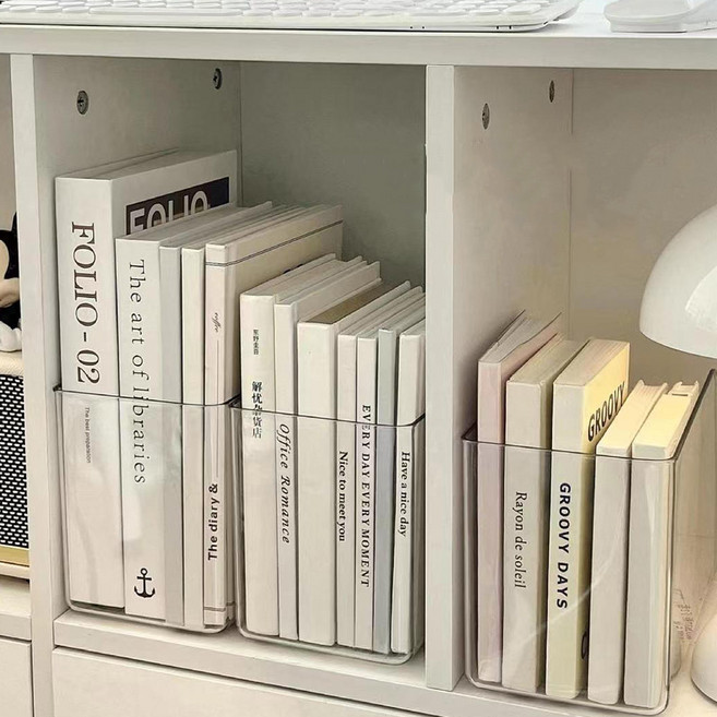 투명 간이 책꽂이 책상 정리 선반