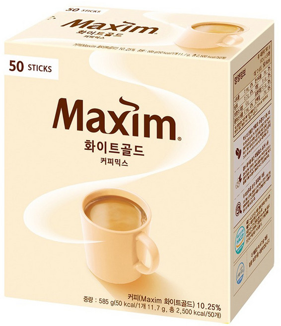 맥심 화이트골드 커피믹스 50T, 1개, 50개입