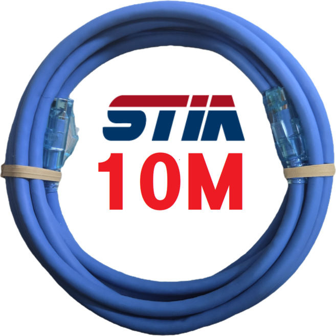 LS전선과 STIA와의 만남 CAT.6 UTP 수제작 1Gbps 다이렉트 랜케이블, 10m, 1개, 블루
