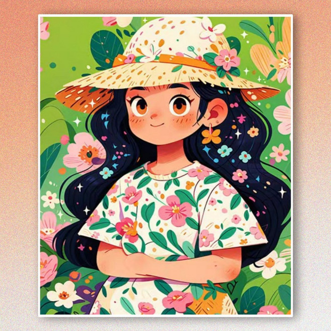 뿌로리보석십자수 복이 들어오는 행운의 도안 패브릭형 40X50 중형, F05, 1개