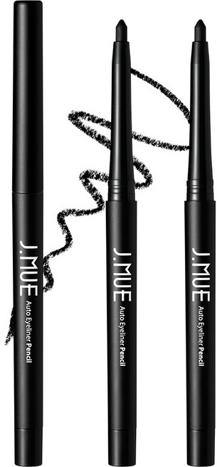 제이뮤 1+1 번짐없는 오토 아이라이너 펜슬, 오토 펜슬 블랙, 2개