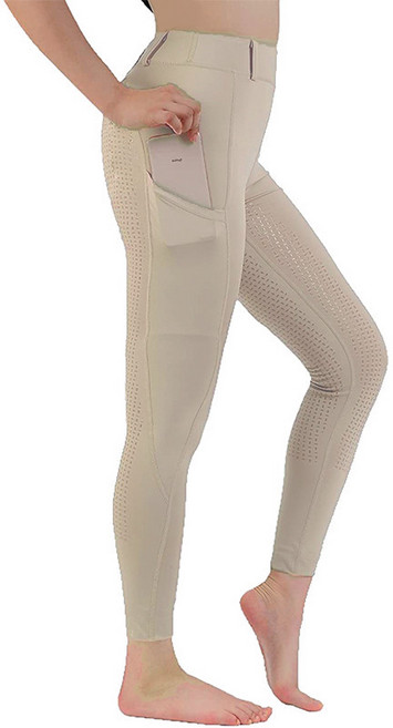 SABU 여성 승마 바지 레깅스 실리콘 승마복, 블랙, M, 1개