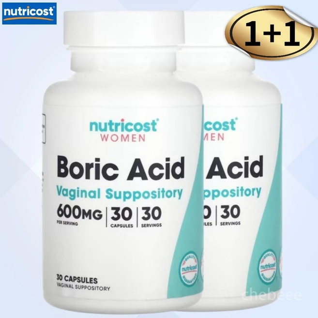 뉴트리코스트 보락신 붕소 여성 품 질 좌약 30캡슐 2병 - 쿠팡