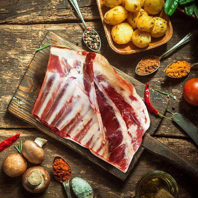 (배터짐) 캠핑가자! 통구이 양갈비 플랩 4kg+쯔란 허브솔트 (일요일&당일발송), 1개, 통 양갈비 (플랩) 4kg