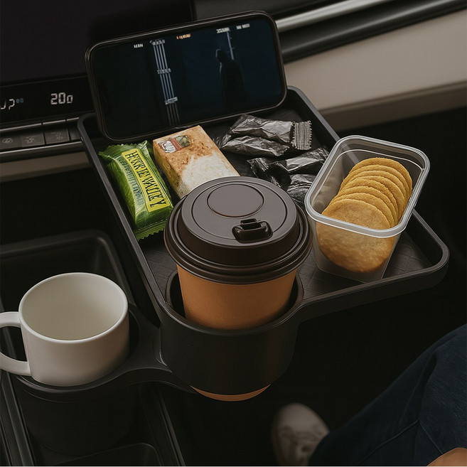 유니아트 자동차 컵홀더 트레이 고정용 테이블