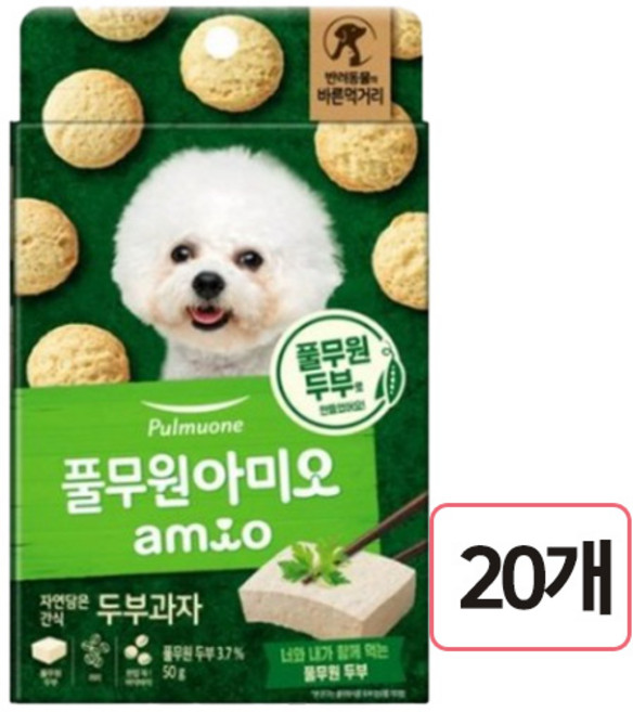 풀무원 아미오 두부과자 50g, 두부맛, 20개