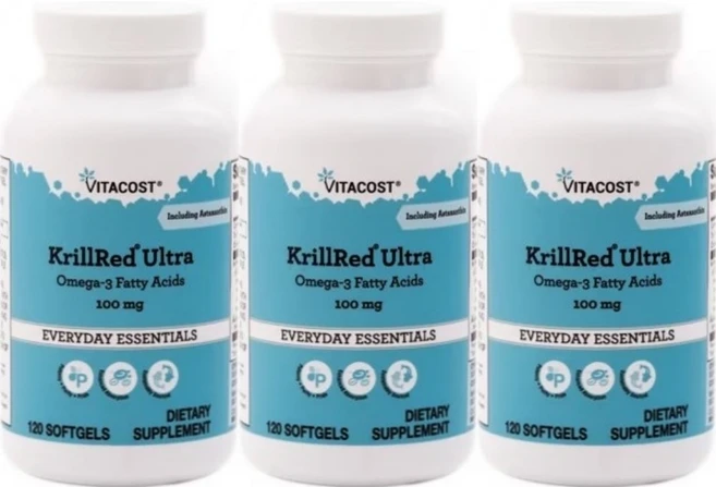 비타코스트 크릴레드 울트라 오메가3 100mg, 3팩, 120정, 120정 - 쿠팡