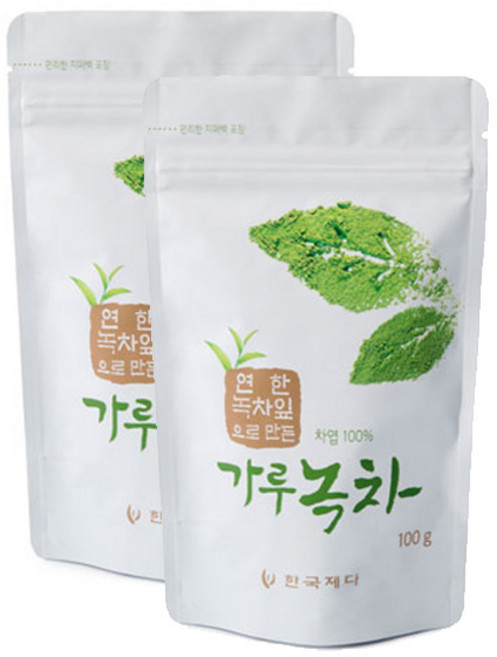 한국제다 국산 작설 가루 녹차말차 100g 2개세트, 2개