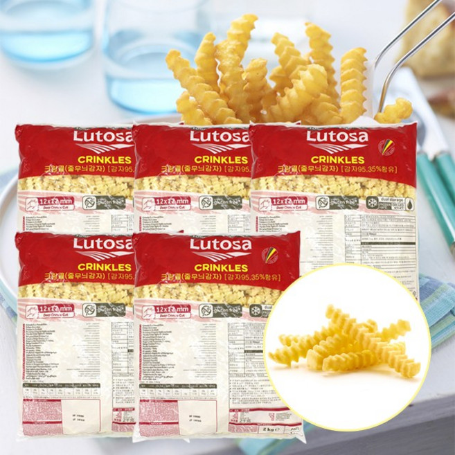 루토사 감자튀김 줄무늬감자 2kg, 5개