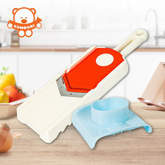 테콘 곰돌이 투투 채칼 국산 만능 무 생채 오이 월남쌈 만능 안전 주방용품, 곰돌이 투투채칼, 1개